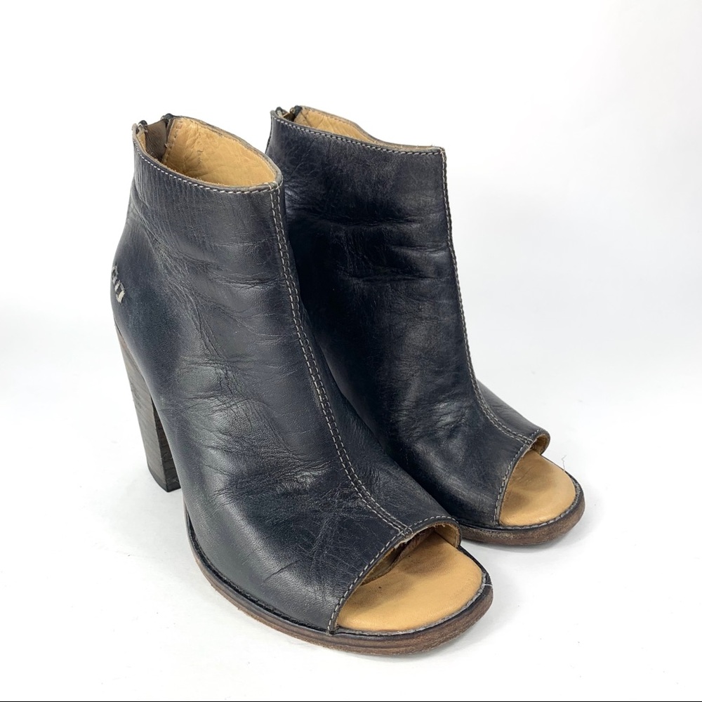 Bed Stu Onset Bootie Peep Toe Womens Sz 7.5